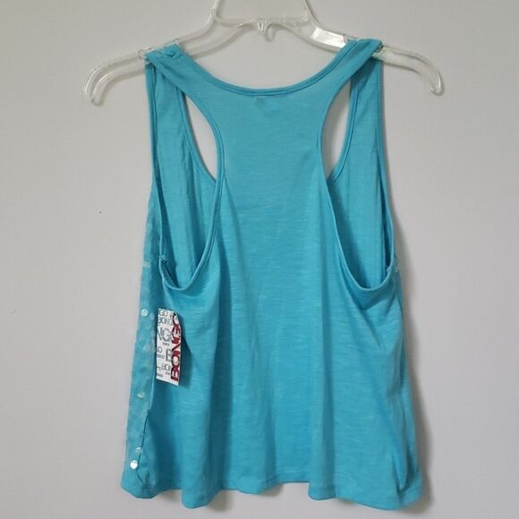 Y2K BONGO Top Juniors XL Sizzler Sol Flyaway Sequin Racerback Tank Deadstock NWT - Picture 3 of 8
